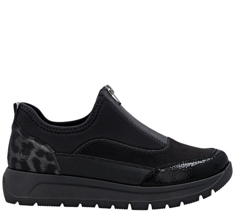 Pantofi casual, dama, RIEKER, ANTISTRESS, D2V01-04 negru, piele ecologica