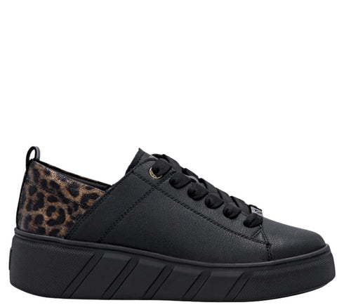 Pantofi sport, dama, RIEKER MEMOSOFT,W2602-04 negru, piele naturala