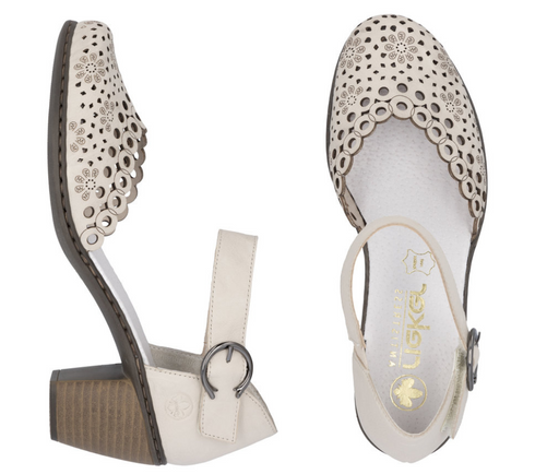 Pantofi casual, dama, RIEKER ANTISTRESS, 40902-60 bej, piele ecologica