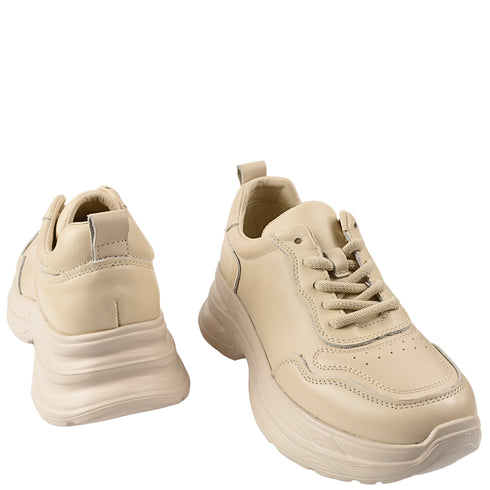 Pantofi sport, dama, FRANCO GERARDO, 10786 bej, piele naturala