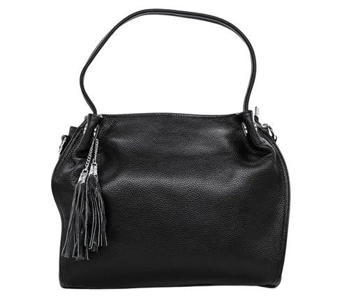 Poseta casual, dama, ADA SHOES, 58818, negru, piele naturala