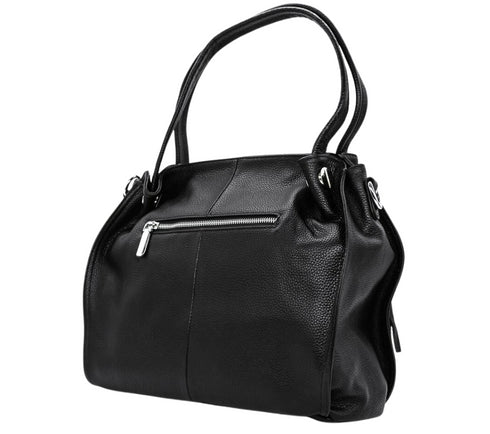 Poseta casual, dama, ADA SHOES, 58818, negru, piele naturala