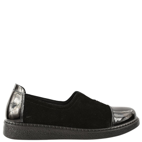 Pantofi casual, dama, ADA SHOES, 2255Q12 negru, piele naturala