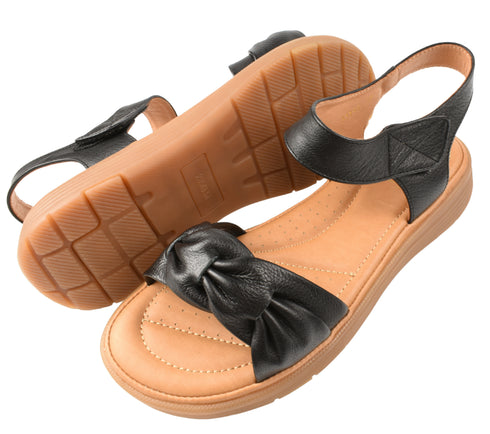 Sandale casual, dama, FORMAZIONE, 33193 negru, piele naturala