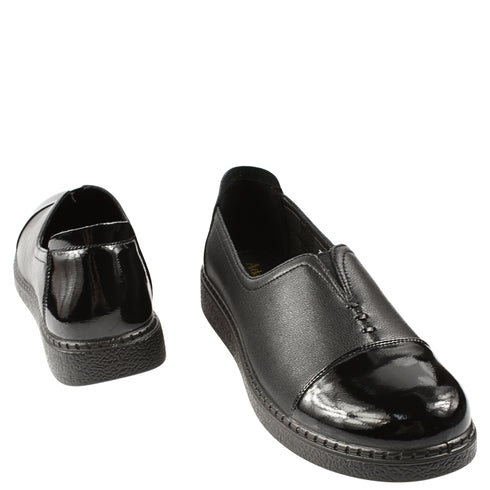 Pantofi casual, dama, ADA SHOES, 2255H12 negru, piele naturala