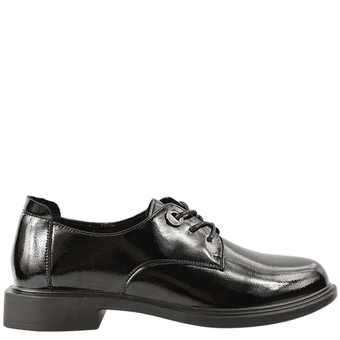 Pantofi casual, dama, ADA SHOES, 11520-87 negru, piele lacuita