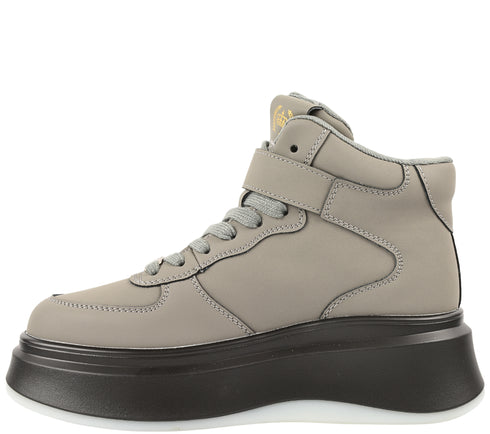 Ghete sport, dama, FRANCO GERARDO, 36019-1 gri, piele nabuc