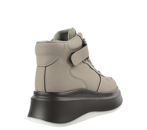 Ghete sport, dama, FRANCO GERARDO, 36019-1 gri, piele nabuc