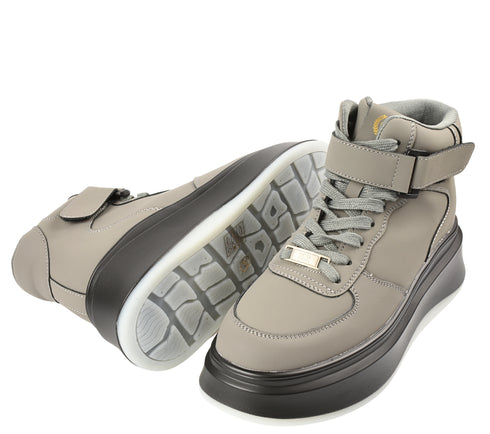 Ghete sport, dama, FRANCO GERARDO, 36019-1 gri, piele nabuc