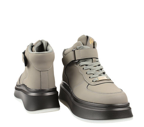 Ghete sport, dama, FRANCO GERARDO, 36019-1 gri, piele nabuc