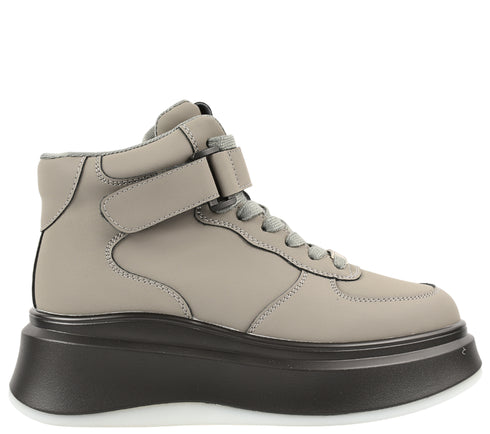 Ghete sport, dama, FRANCO GERARDO, 36019-1 gri, piele nabuc