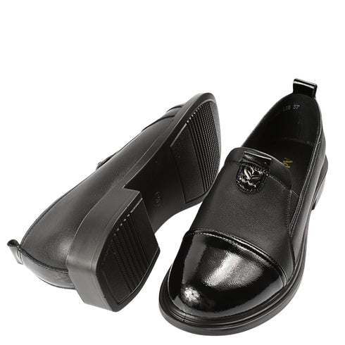 Pantofi casual, dama, ADA SHOES, 11520-138 negru, piele naturala