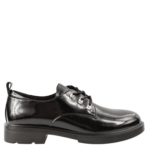 Pantofi casual, dama, ADA SHOES, 1227-10 negru, piele lacuita