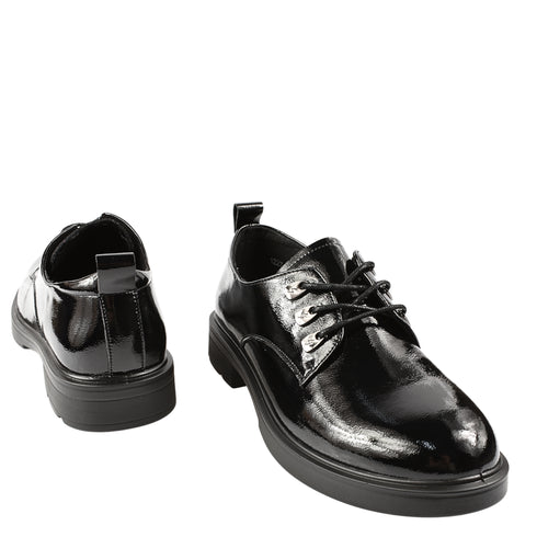 Pantofi casual, dama, ADA SHOES, 1227-10 negru, piele lacuita