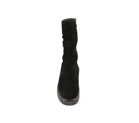 Ghete casual, dama, FORMAZIONE, 3906H01 negru, piele intoarsa