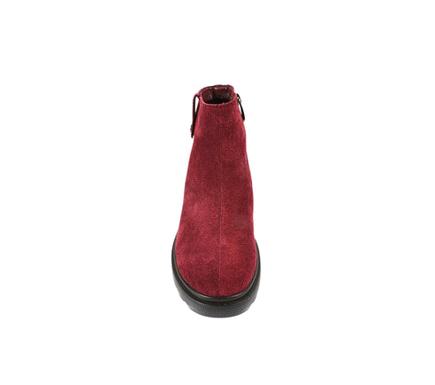 Ghete casual, dama, STEPHANO, 3938H09 bordo, piele intoarsa