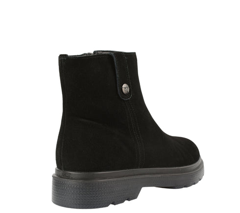 Ghete casual, dama, STEPHANO, 3938H09 negru, piele intoarsa