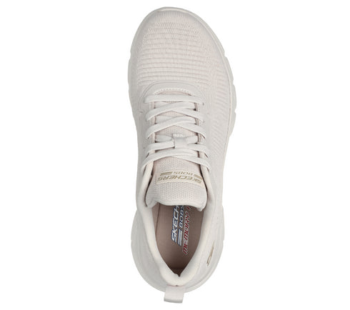 Pantofi sport, dama, SKECHERS BOBS B FLEX HI-FLYING HI 117385-OFWT alb, textil