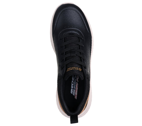 Pantofi sport, dama, SKECHERS BOBS SQUAD CHAOS-HEELING ALIVE 117235-BLK negru, piele ecologica