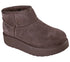 Ghete sport, dama, SKECHERS KEEP COZY 169143-CHOC, piele intoarsa
