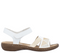 Sandale casual, dama, RIEKER, ANTISTRESS, 608C4-80 alb, piele ecologica