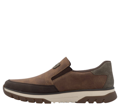 Pantofi casual, barbati, RIEKER, ANTISTRESS, B9350-24 maro, piele ecologica
