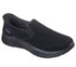 Pantofi sport, dama, SKECHERS GO WALK FLEX-RUE SLIP-INS 125508-BBK negru, piele intoarsa