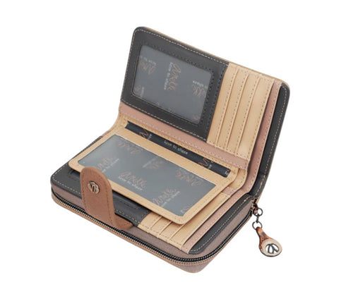 Portofel casual, dama, ANEKKE 41789-909, maro, piele ecologica