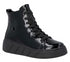 Ghete sport, dama, RIEKER, W2661-01 negru, piele lacuita