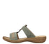 Papuci casual, dama, RIEKER ANTISTRESS, 60881-52 verde, piele ecologica