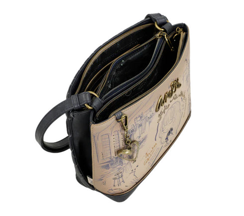 Poseta casual, dama, ANEKKE 41843-525, maro, piele ecologica