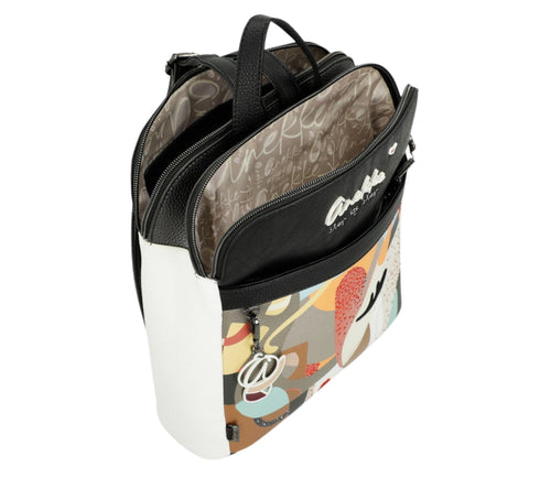 Rucsac casual, dama, ANEKKE 42755-073, negru, piele ecologica
