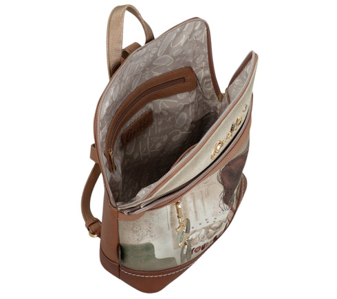 Rucsac casual, dama, ANEKKE 42705-275, maro, piele ecologica