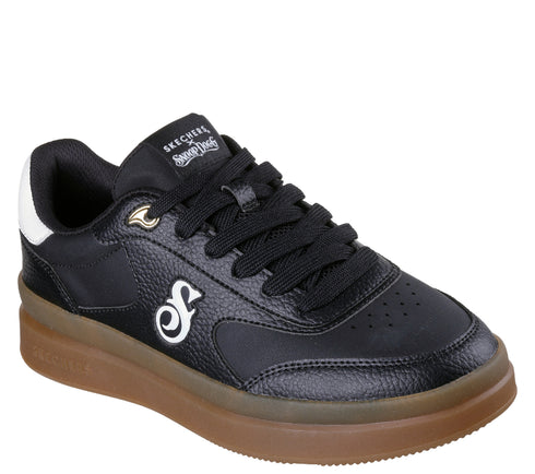Pantofi sport, barbati, SKECHERS COURTSIDE-CALI DUDEZ 251200-BKW, negru, piel ecologica