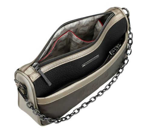 Poseta casual, dama, ANEKKE 42603-588, negru, piele ecologica