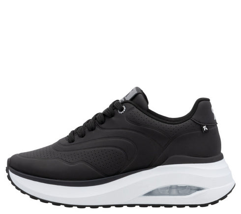 Pantofi sport, dama, RIEKER MEMOSOFT, W2700-00 negru, piele ecologica