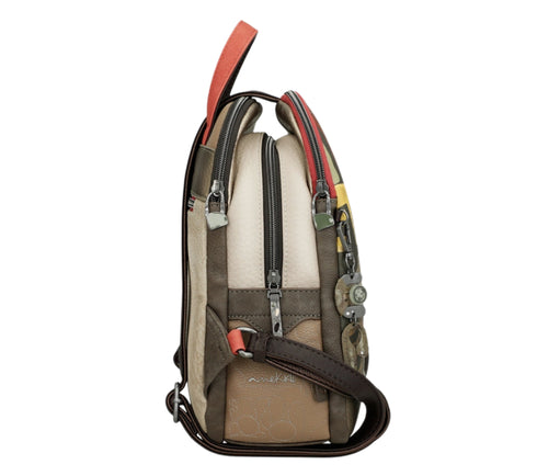 Rucsac casual, dama, ANEKKE 42715-044, bej, piele ecologica