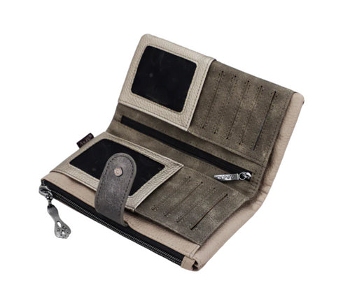 Portofel casual, dama, ANEKKE 41709-907, bej, piele ecologica