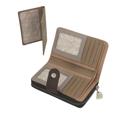 Portofel casual, dama, ANEKKE 42809-909, bej, piele ecologica