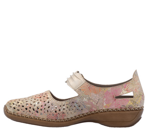 Pantofi casual, dama, RIEKER, ANTISTRESS, 41399-92 multicolor, piele ecologica
