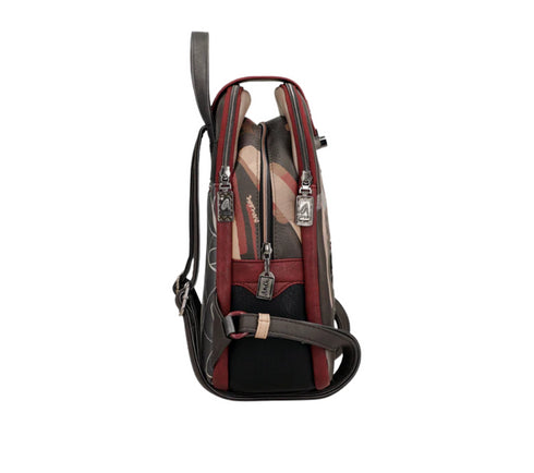 Rucsac sport, dama, ANEKKE 41805-043, maro, piele ecologica