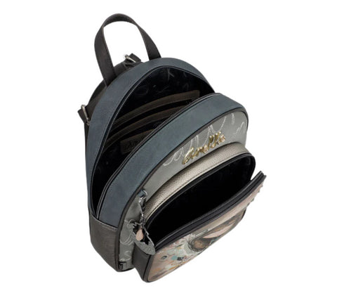 Rucsac sport, dama, ANEKKE 41705-197, gri, piele ecologica