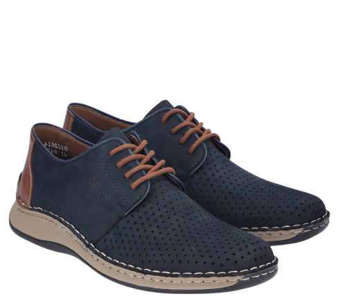Pantofi casual, barbati, RIEKER, ANTISTRESS, 05226-14 bleumarin, piele ecologica