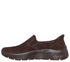 Pantofi sport, dama, SKECHERS GO WALK FLEX-RUE SLIP-INS 125508-CHOC maro, piele intoarsa