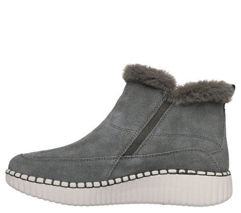 Ghete sport, dama, SKECHERS WILSHIRE BLVD - FRESH ZIP 168108- OLV verde, piele intoarsa