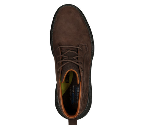 Ghete sport, barbati, SKECHERS GARZA FONTAINE 204903-CHOC maro, piele naturala