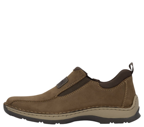 Pantofi casual, barbati, RIEKER, ANTISTRESS, 05363-26 maro, piele naturala