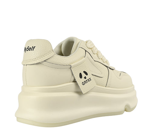 Pantofi sport, dama, GRYXX, 68030-5B alb, piele naturala