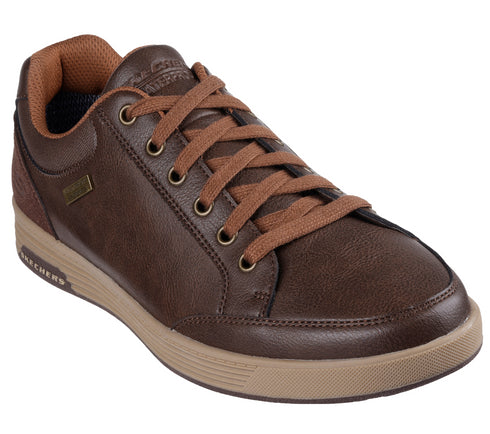 Pantofi sport, barbati, SKECHERS CAVELL-SPARKMAN 210944-CHOC maro, piele ecologica