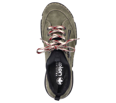 Pantofi sport, dama, RIEKER, ANTISTRESS, 45973-54 verde, piele ecologica